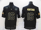 Nike 49ers 16 Joe Montana Black 2020 Salute To Service Limited Jersey,baseball caps,new era cap wholesale,wholesale hats
